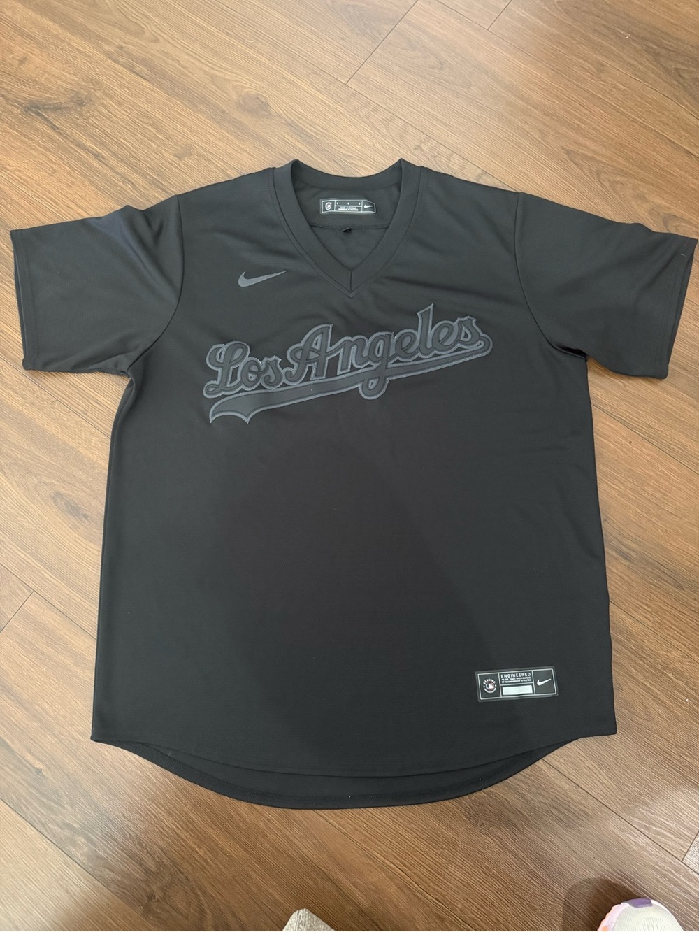 Nike MLB Los Angeles Black V-Neck Short Sleeve Jersey